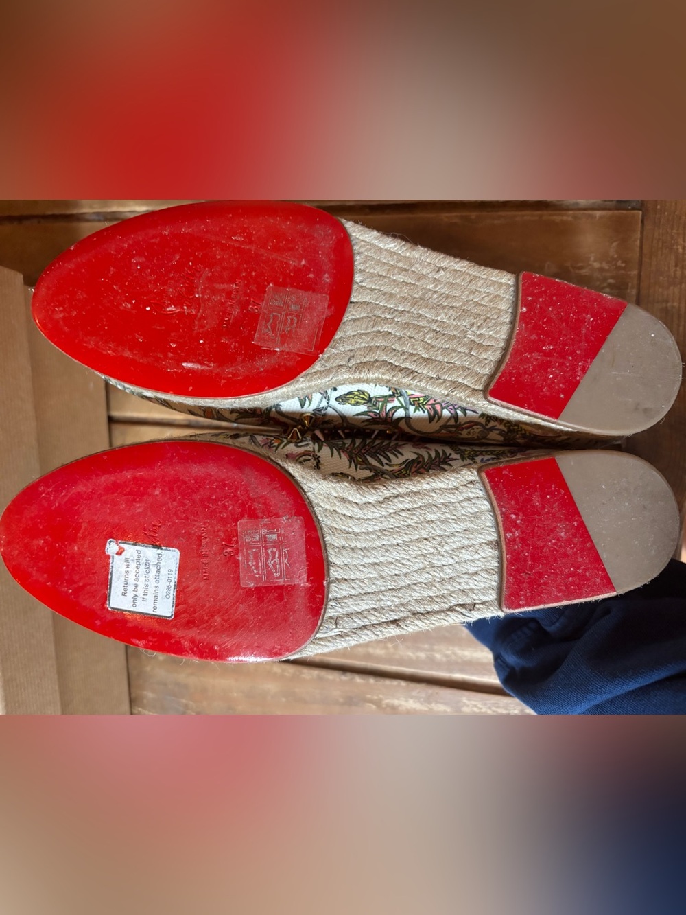 Christian Louboutin Ares Jungle Printed Espadrille 37 7 - Picture 8 of 11